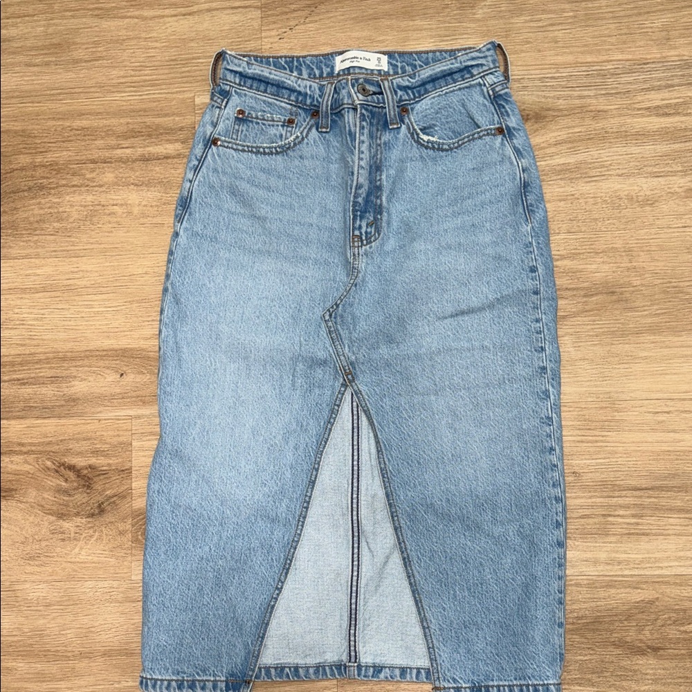 Abercrombie & Fitch Light Blue Denim Skirt